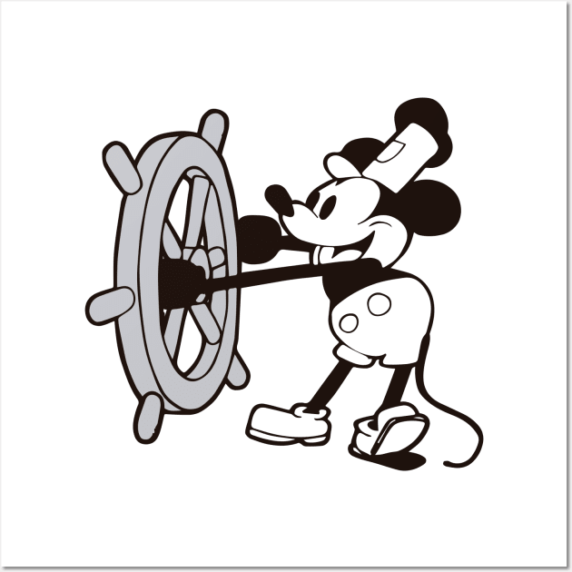 Steamboat Willie (Print front and back) Wall Art by Producer